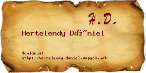 Hertelendy Dániel névjegykártya